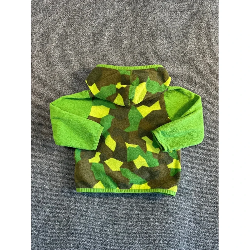 The North Face Infant Green Camo Fleece Full Zip Hoodie Jacket 12-18M